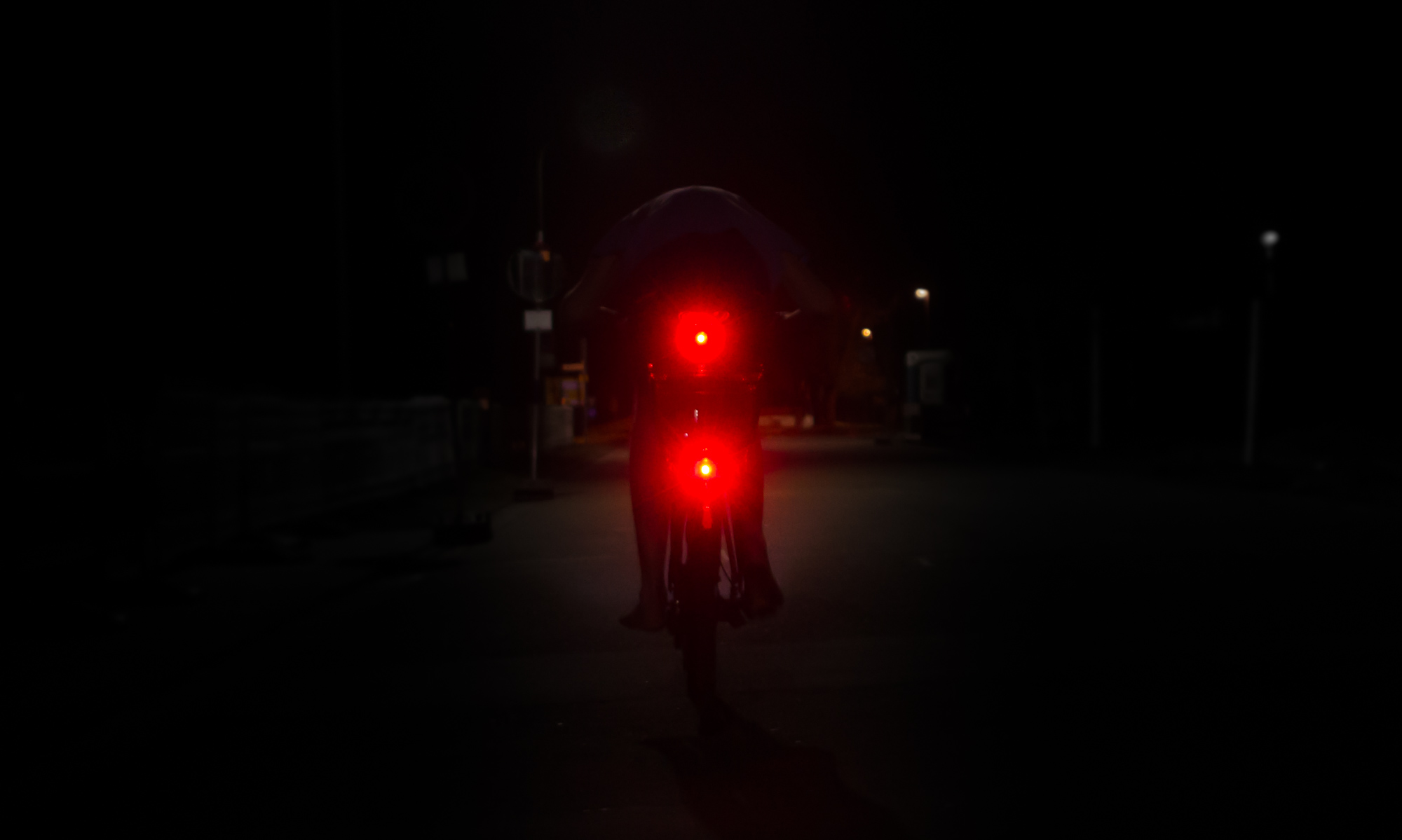 Radfahrer bei Nacht